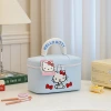 Sanrio makeup bag, large capacity, portable, cute girl, high appearance level, KT cat storage bag, toiletry bag, cartoon details Picture